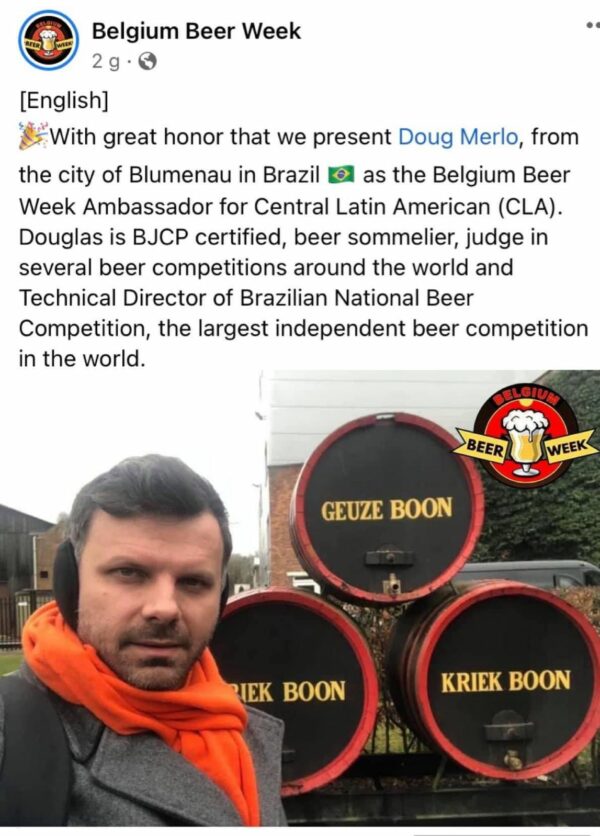 Douglas Merlo Belgiun Beer Guide and Judge